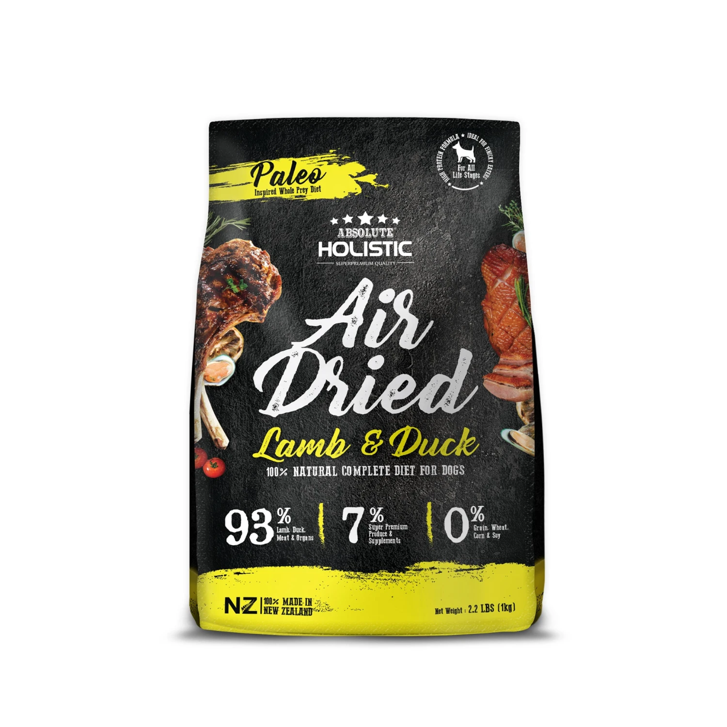 Absolute Holistic Air Dried Dog Food Lamb & Duck 1kg 3 Absolute Holistic Air Dried Dog Food Lamb & Duck 1kg