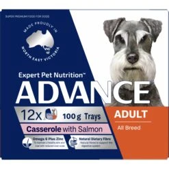 Pet Supplies Shop 34 Advance Casserole With Salmon All Breed Adult Wet Dog Food Tray 100g X 12
