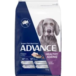 Pet Supplies Shop 38 Advance Chicken And Rice Healthy Ageing Large Breed Mature Dry Dog Food 15kg
