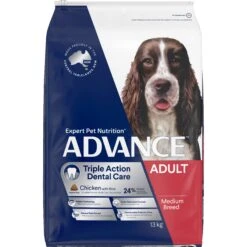 Pet Supplies Shop 44 Advance Chicken And Rice Triple Action Dental Health Care Medium Breed Adult Dry Dog Food 13kg