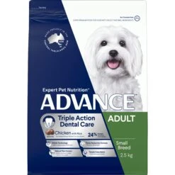 Pet Supplies Shop 46 Advance Chicken And Rice Triple Action Dental Health Care Small Breed Adult Dry Dog Food 2.5kg