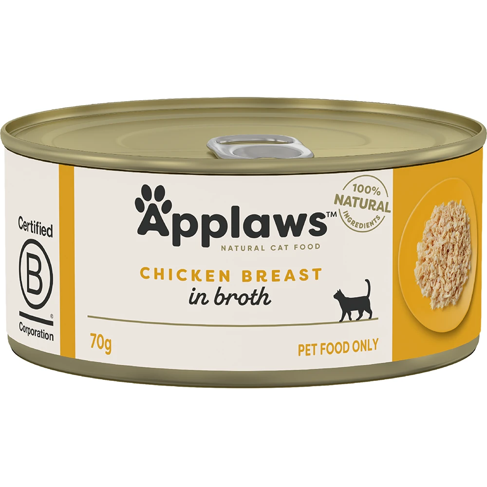 Applaws Natural Wet Cat Tin Chicken 70g X 24 3 Applaws Natural Wet Cat Tin Chicken 70g X 24