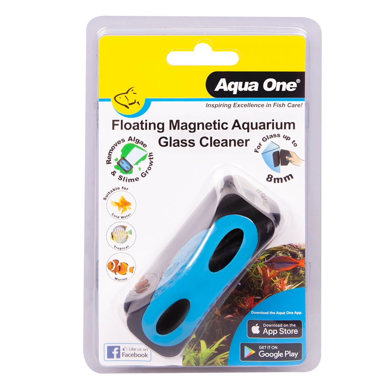 Aqua One Floating Magnet Cleaner Medium For Up 8mm Glass 3 Aqua One Floating Magnet Cleaner Medium For Up 8mm Glass