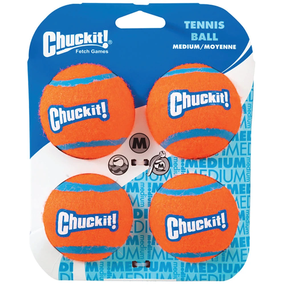 Chuckit! Tennis Ball Dog Toy Medium 4 Pack 3 Chuckit! Tennis Ball Dog Toy Medium 4 Pack