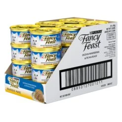 Fancy Feast Classic Pate Ocean Whitefish & Tuna Feast Gourmet Wet Cat Food 85g X 24