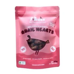 Fureeze Freeze Dried Quail Hearts Tasmanian Made Treats For Cats & Dogs 40g