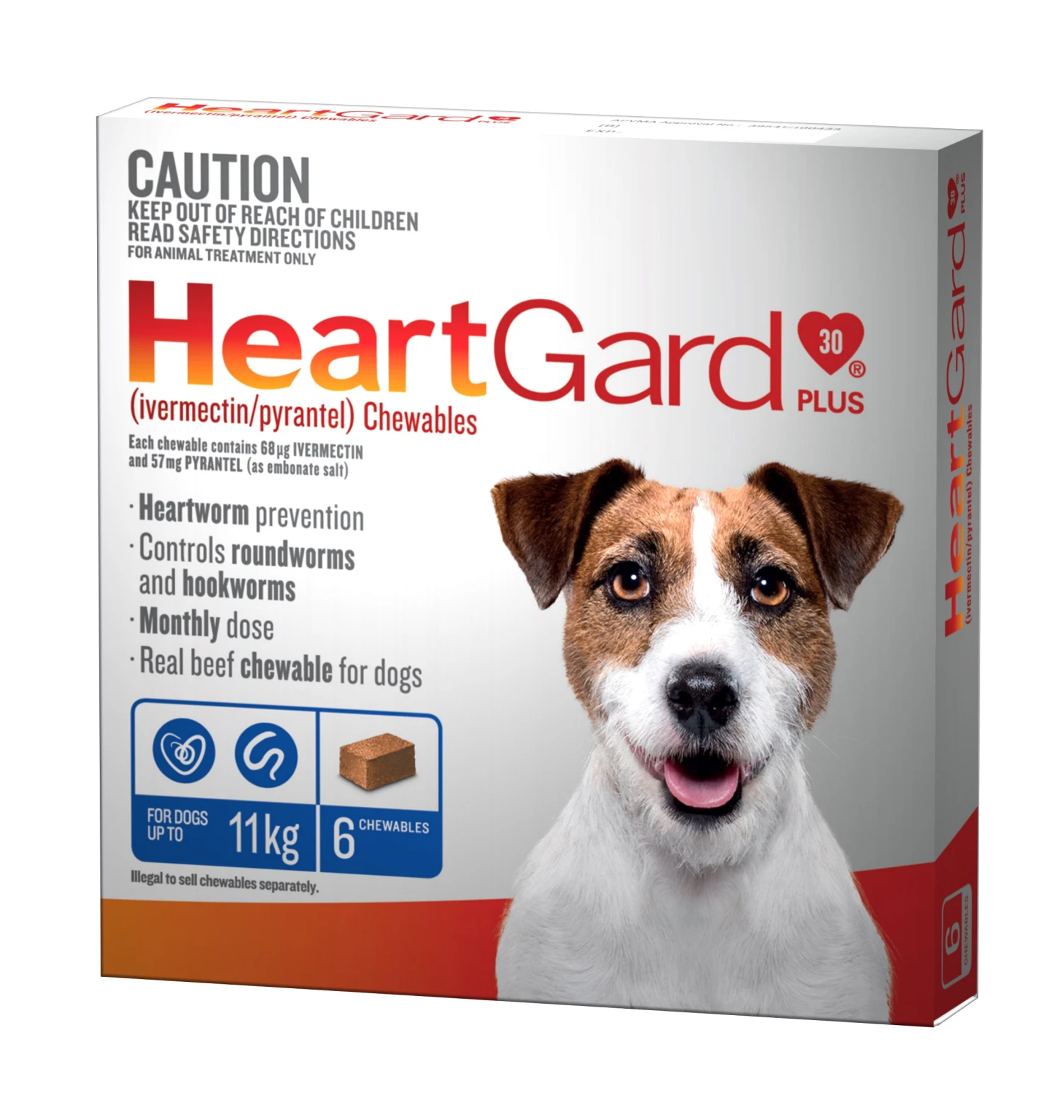 Heartgard Plus Chews For Dogs Up To 11kg 6 Pack 3 Heartgard Plus Chews For Dogs Up To 11kg 6 Pack