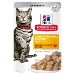 Hill's Science Diet Adult Urinary Hairball Control Chicken Pouch Cat Food 85g X 12