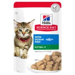 Hill's Science Diet Kitten Ocean Fish Pouch Cat Food 85g X 12