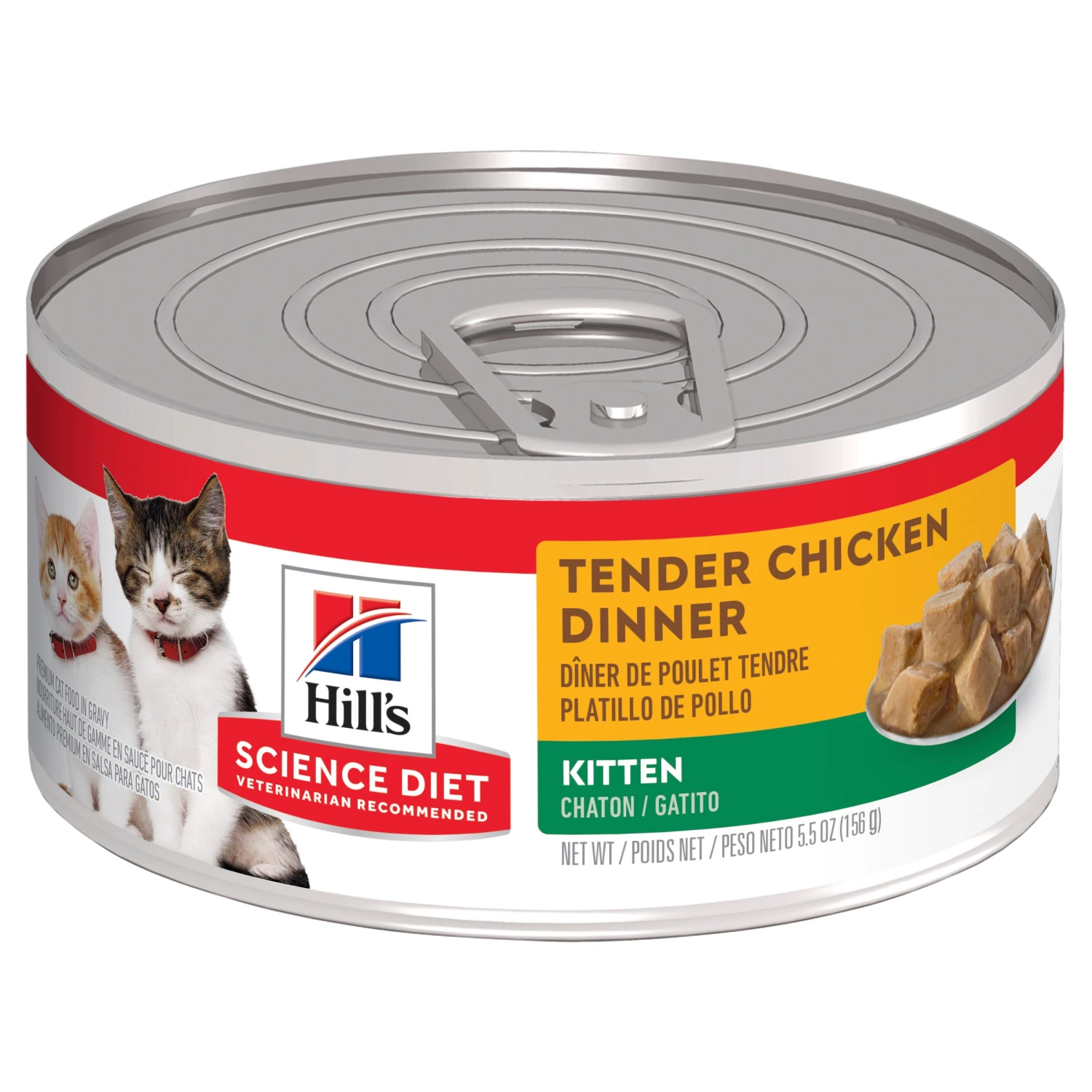 Hill's Science Diet Kitten Tender Chicken Dinner Canned Cat Food 156g X 24 3 Hill's Science Diet Kitten Tender Chicken Dinner Canned Cat Food 156g X 24