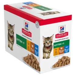 Hill's Science Diet Kitten Favorite Selection Variety Pouches Wet Cat Food 85g X 12