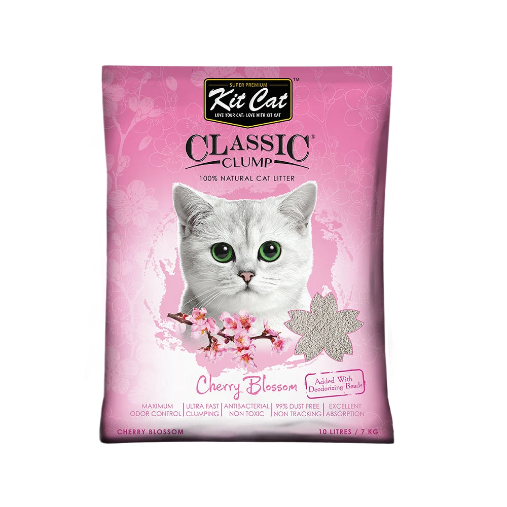 Kit Cat Bentonite Clumping Cat Litter Cherry Blossom 10L 3 Kit Cat Bentonite Clumping Cat Litter Cherry Blossom 10L