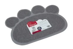 M-Pets Paw Cat Litter Mat Grey