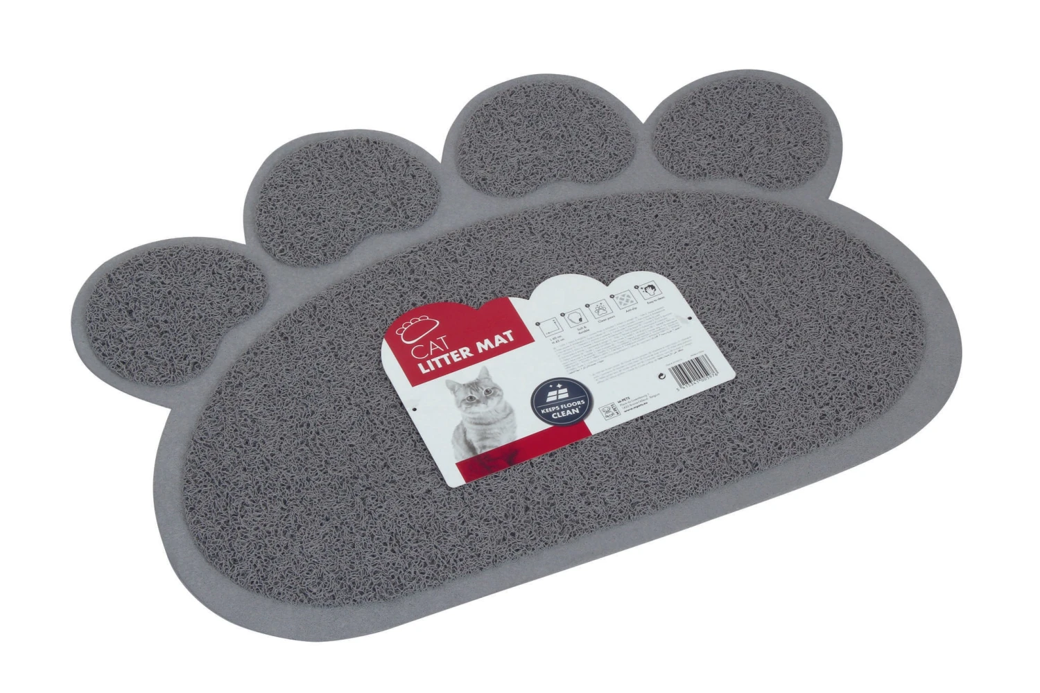 M-Pets Paw Cat Litter Mat Grey 3 M-Pets Paw Cat Litter Mat Grey
