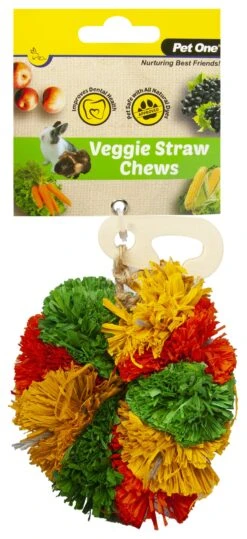 Pet One Small Animal Veggie Straw Chew Hanging Donut