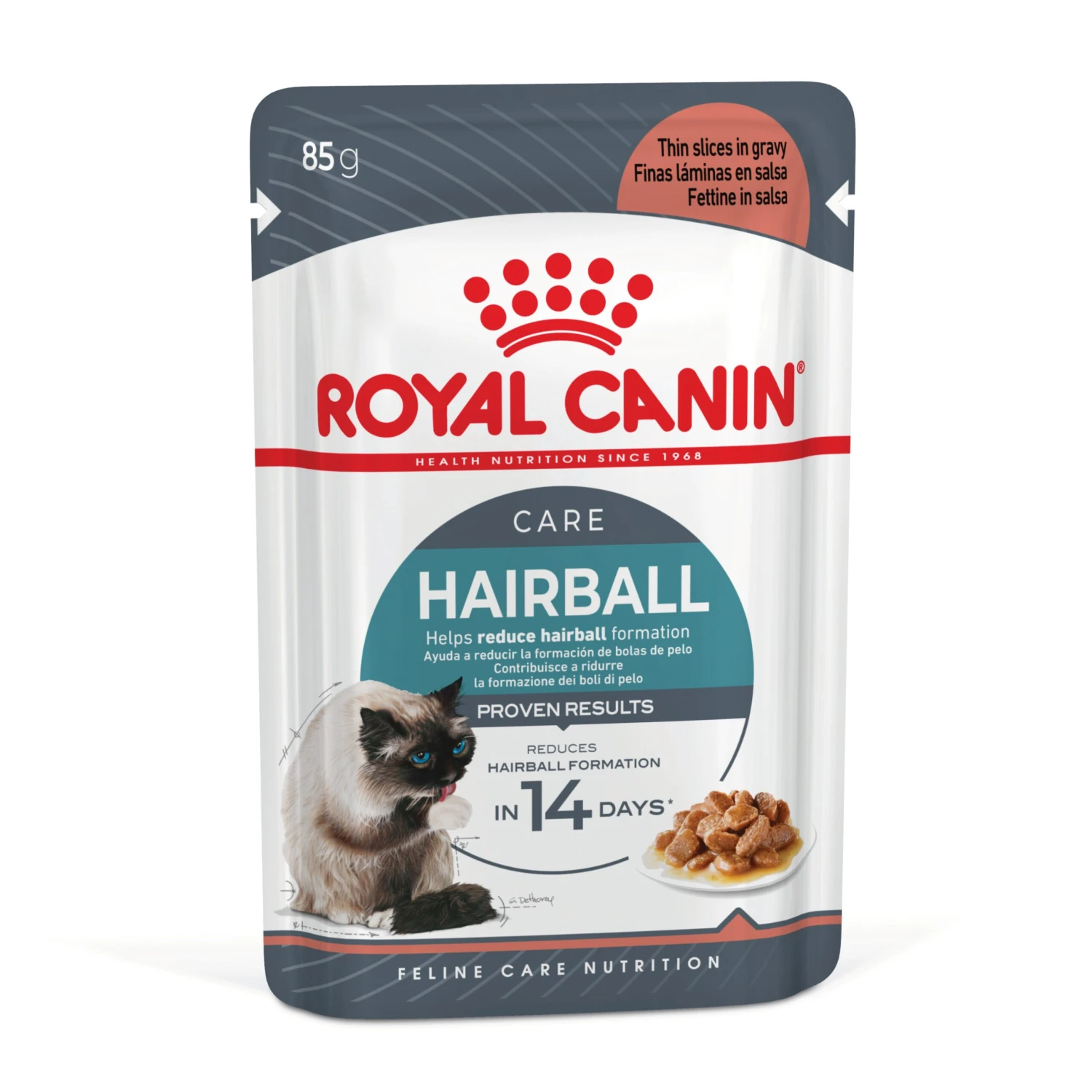 Royal Canin Hairball Care With Gravy Adult Wet Cat Food Pouches 85g X 12 3 Royal Canin Hairball Care With Gravy Adult Wet Cat Food Pouches 85g X 12