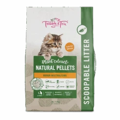 Trouble And Trix Plant Natural Scent Extract Natural Pellet Cat Litter 10L