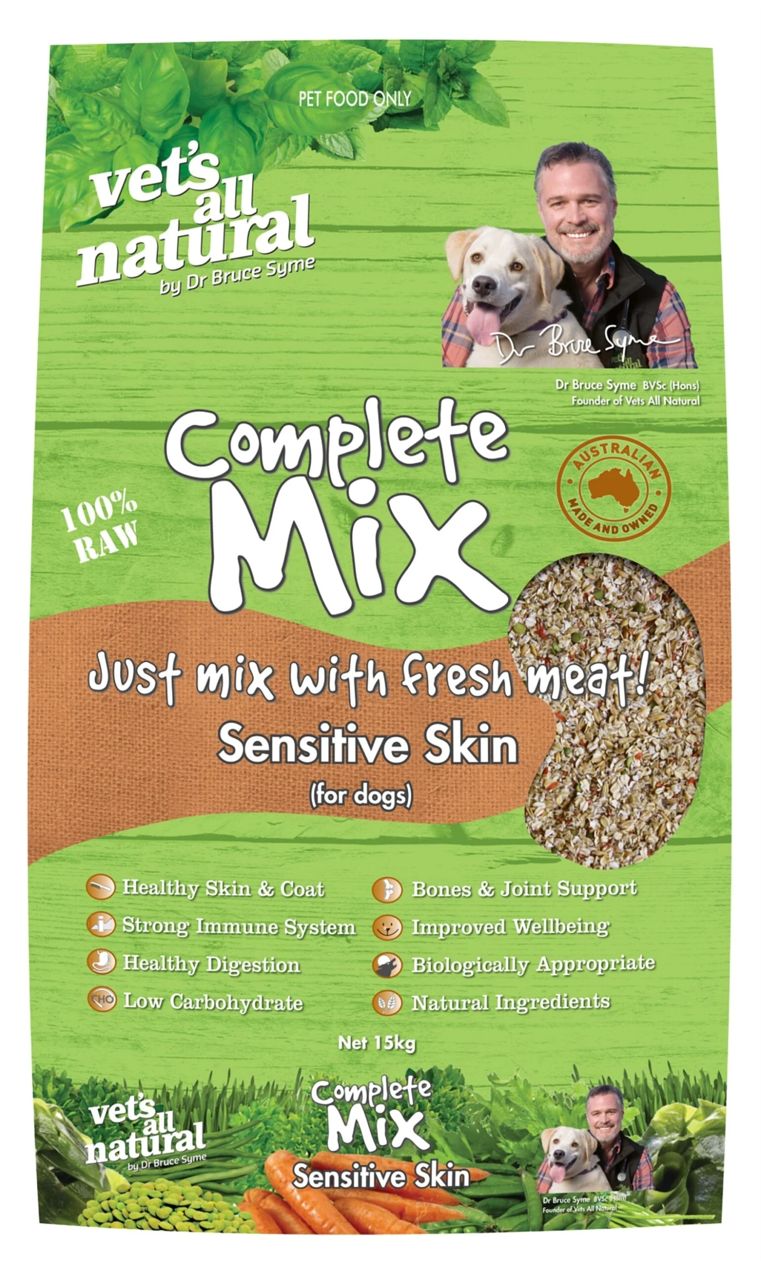 Vets All Natural Complete Mix Dry Dog Food Sensitive Skin 4 Vets All Natural Complete Mix Dry Dog Food Sensitive Skin - Image 2