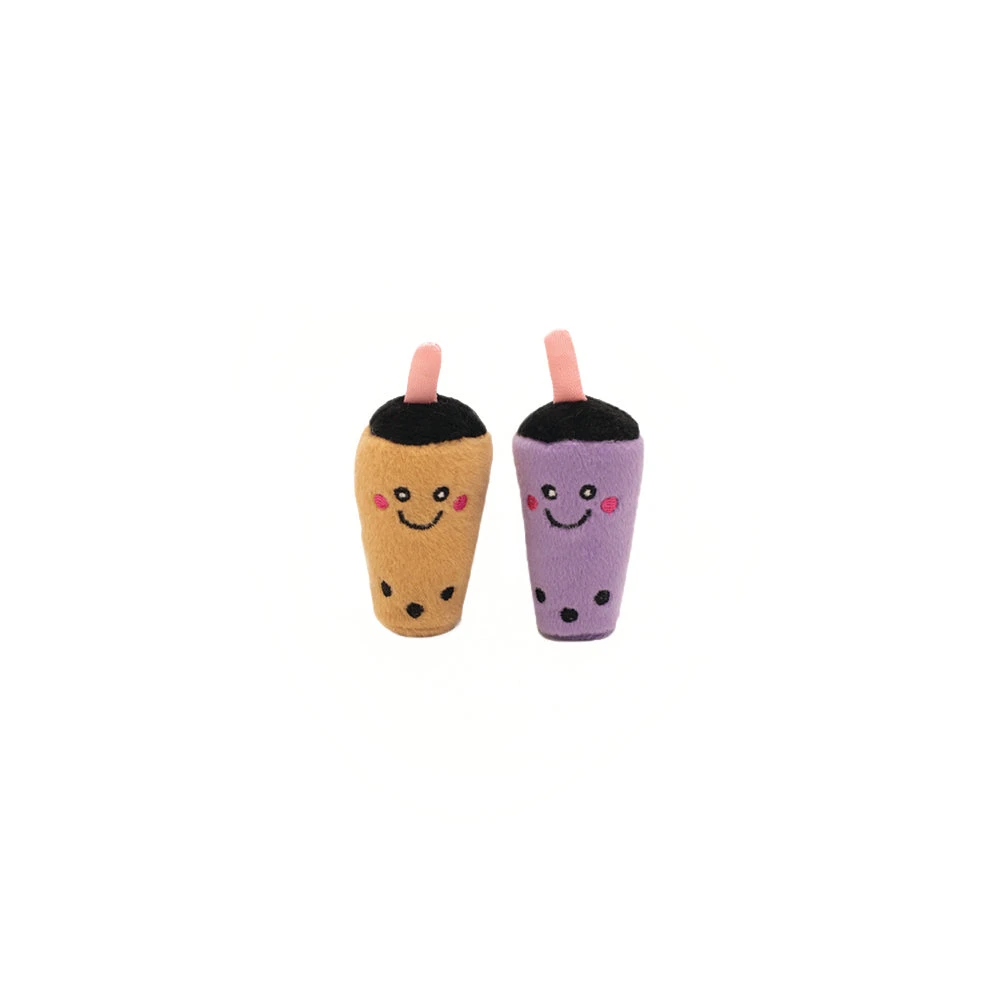 Zippyclaws Burrow Nomnomz Milk Tea And Taro 2 Pack Cat Toy 3 Zippyclaws Burrow Nomnomz Milk Tea And Taro 2 Pack Cat Toy