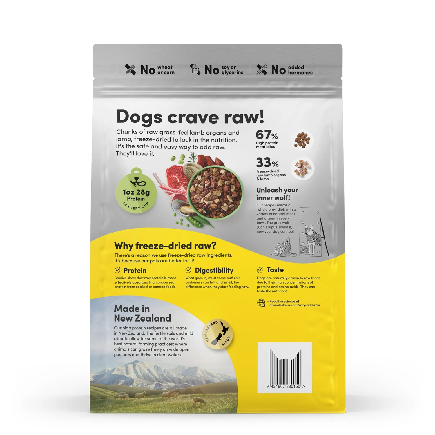 Animals Like Us RawMix33 With Grass-Fed Lamb Dog Food 2kg 4 Animals Like Us RawMix33 With Grass-Fed Lamb Dog Food 2kg - Image 2
