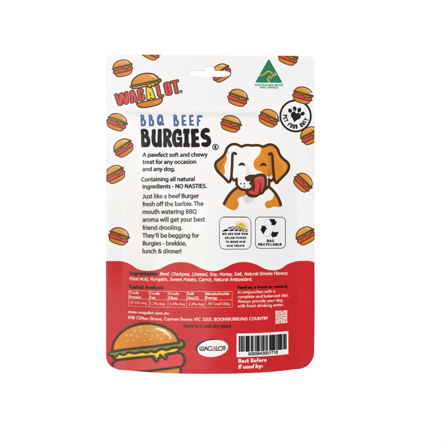 Burgies BBQ Beef Burgies Dog Treats 4 Burgies BBQ Beef Burgies Dog Treats - Image 2