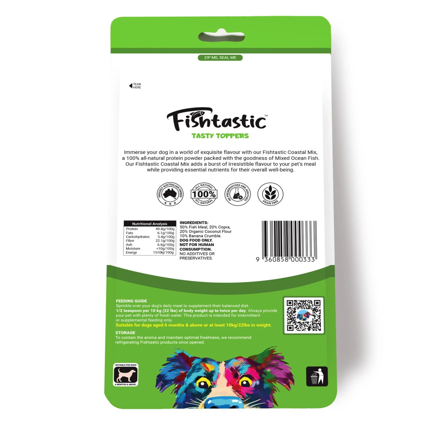 Fishtastic Dog Treat Coastal Mix Tasty Topper 100g 4 Fishtastic Dog Treat Coastal Mix Tasty Topper 100g - Image 2