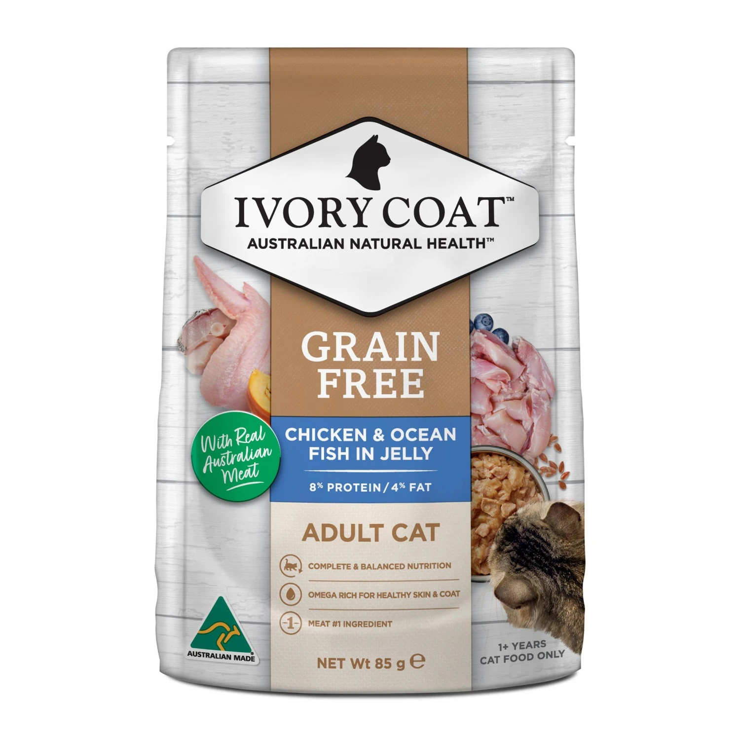 Ivory Coat Grain Free Adult Chicken Fish Jelly Cat Wet Food 85g X 12 4 Ivory Coat Grain Free Adult Chicken Fish Jelly Cat Wet Food 85g X 12 - Image 2