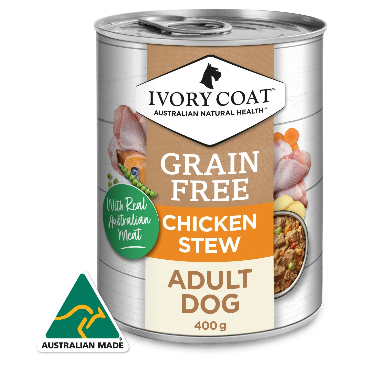 Ivory Coat Adult Grain Free Chicken Stew Dog Wet Food 400g X 12 4 Ivory Coat Adult Grain Free Chicken Stew Dog Wet Food 400g X 12 - Image 2
