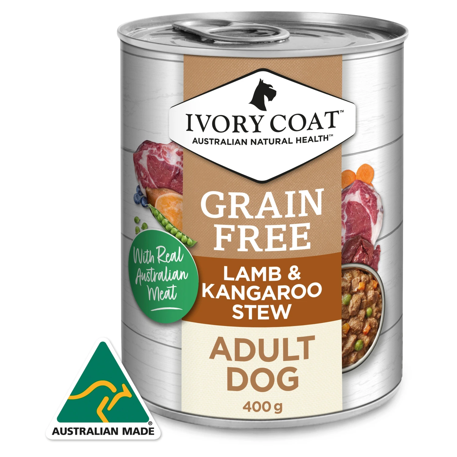 Ivory Coat Adult Grain Free Lamb & Kangaroo Stew Dog Wet Food 400g X 12 4 Ivory Coat Adult Grain Free Lamb & Kangaroo Stew Dog Wet Food 400g X 12 - Image 2