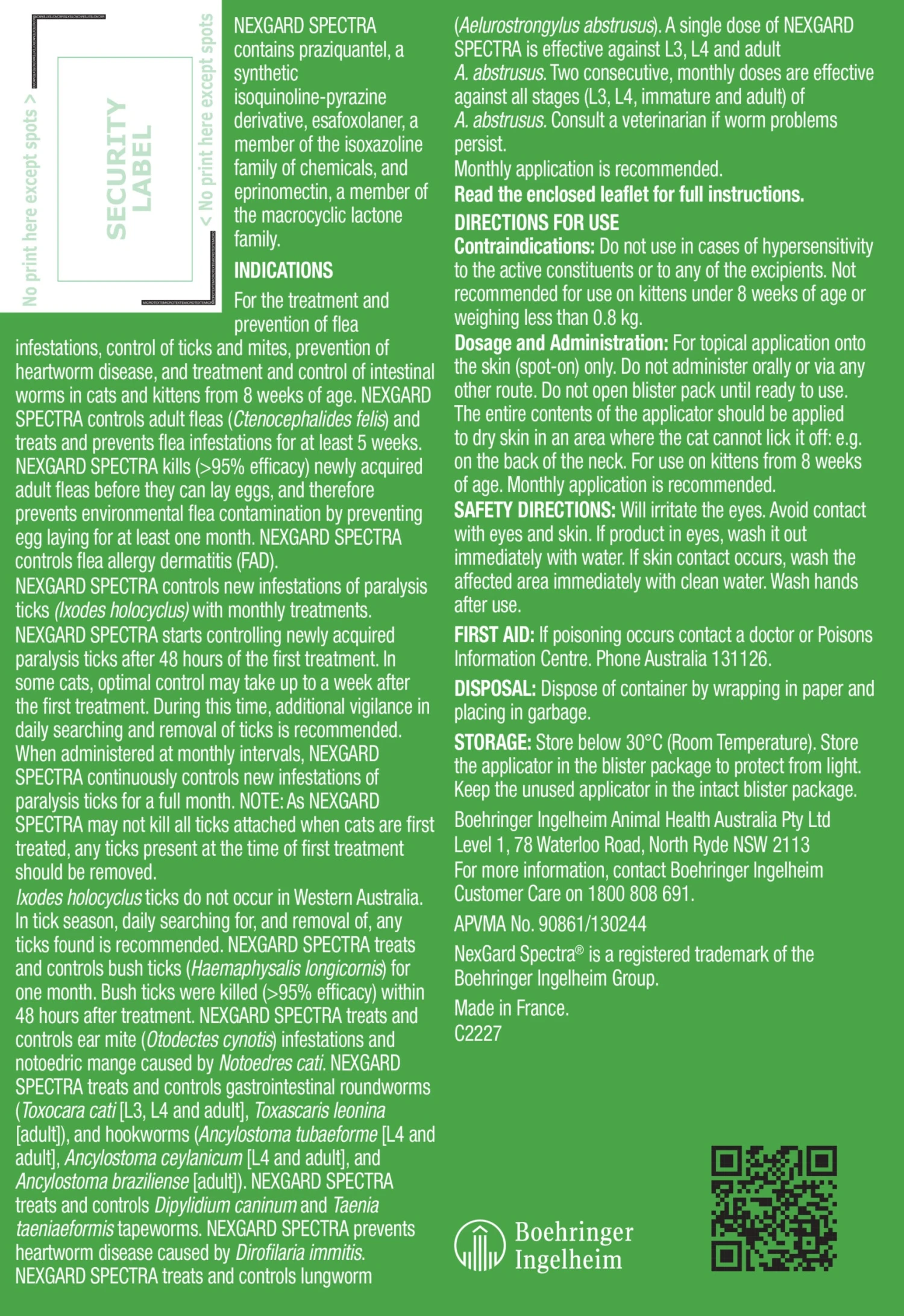 NexGard SPECTRA Spot On For Cats 0.8-2.4kg 4 NexGard SPECTRA Spot On For Cats 0.8-2.4kg - Image 2