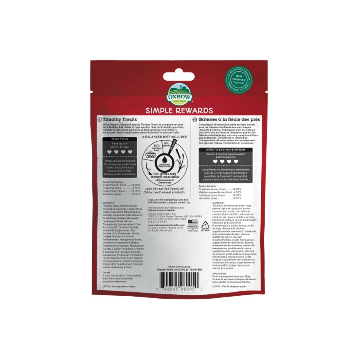 Oxbow Simple Rewards Timothy Treats 40g 4 Oxbow Simple Rewards Timothy Treats 40g - Image 2