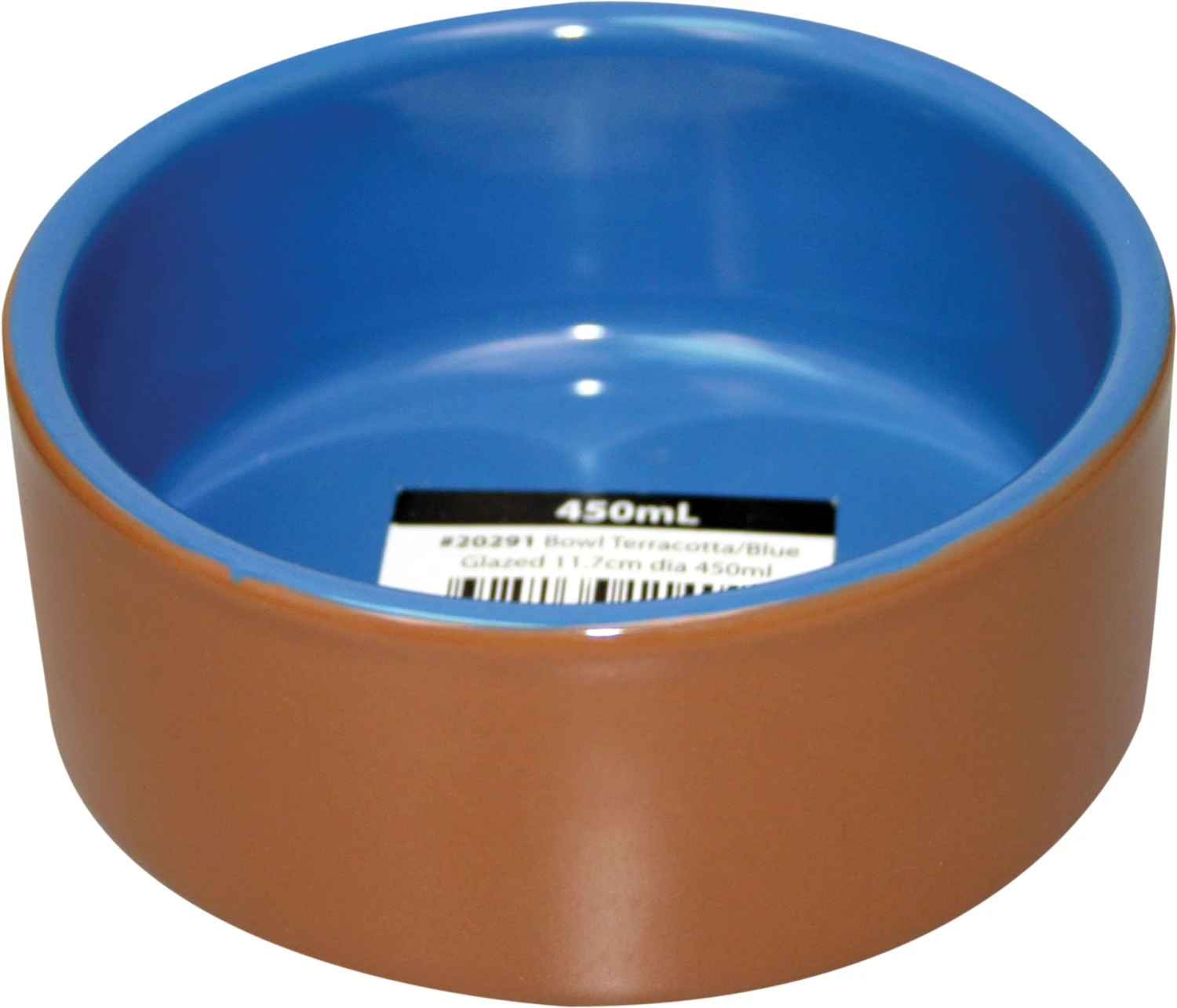 Pet One Bowl Terracotta Blue 4 Pet One Bowl Terracotta Blue - Image 2