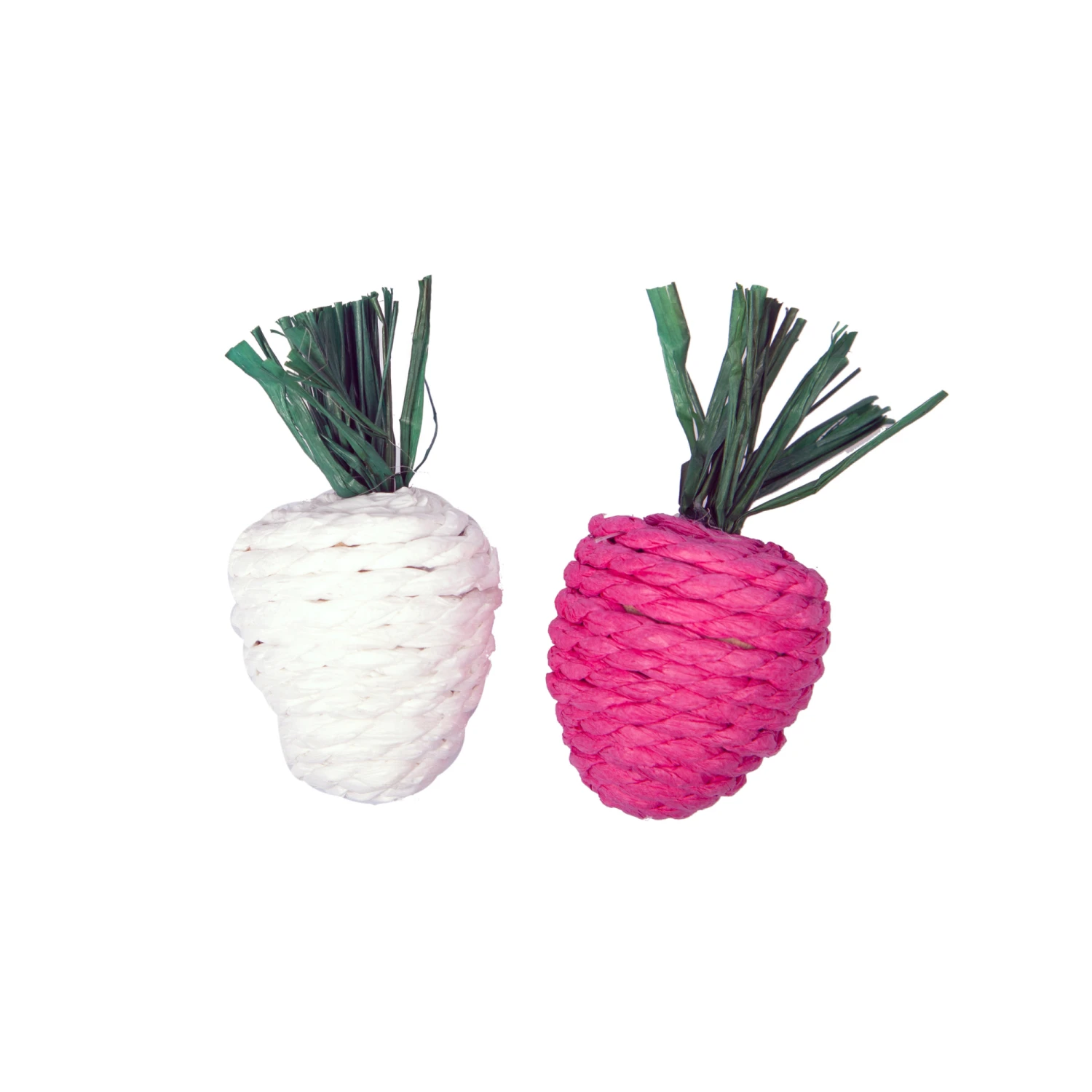 Pet One Small Animal Veggie Rope Chews Radishes White & Pink Small 2pk 4 Pet One Small Animal Veggie Rope Chews Radishes White & Pink Small 2pk - Image 2