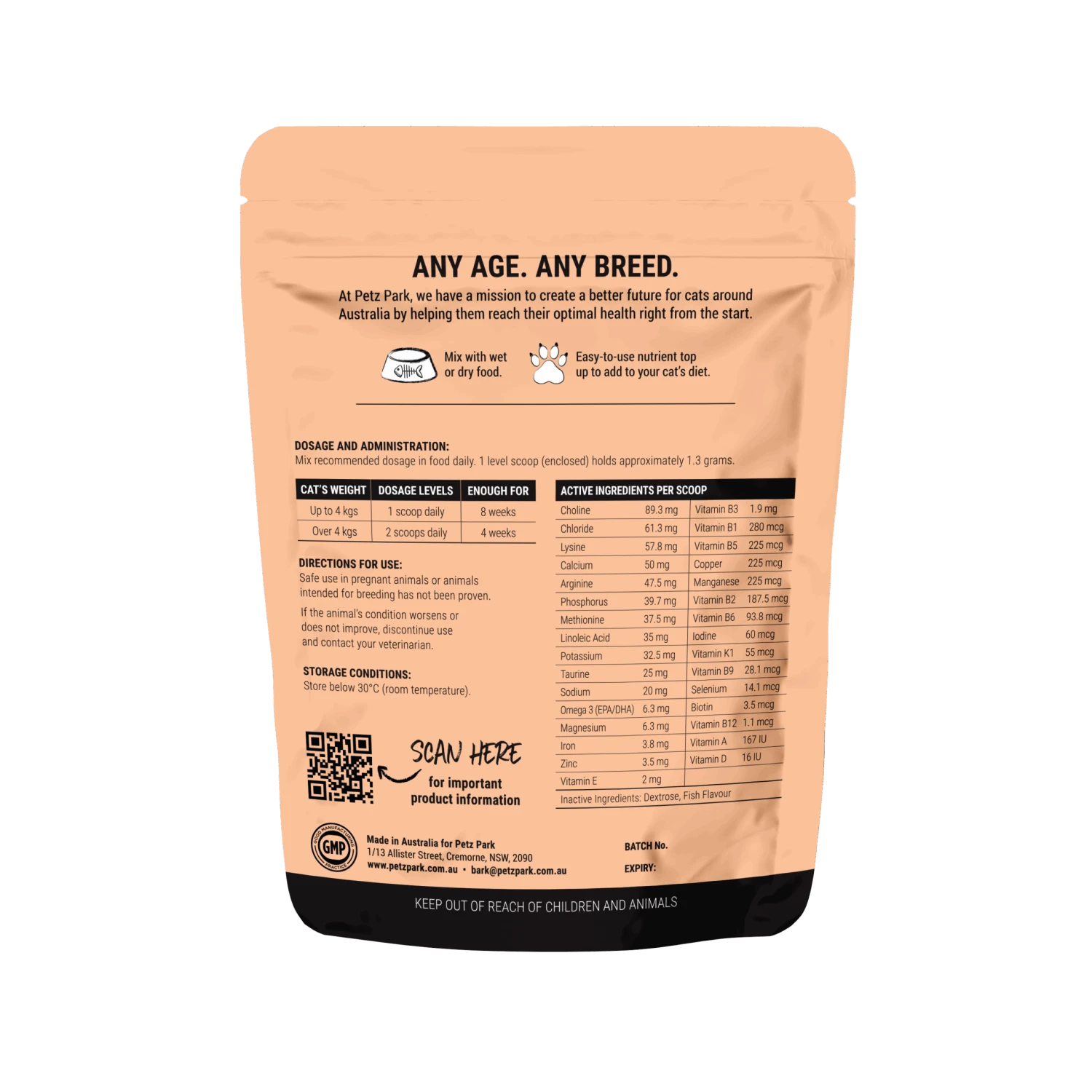 Petz Park Multivitamin For Cats 78g 4 Petz Park Multivitamin For Cats 78g - Image 2