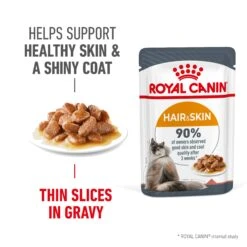 Royal Canin Hair & Skin Gravy Adult Wet Cat Food Pouches 85g X 12 -Pet Supplies Shop 1 royal canin hair and skin gravy adult wet cat food pouches 85g x 1
