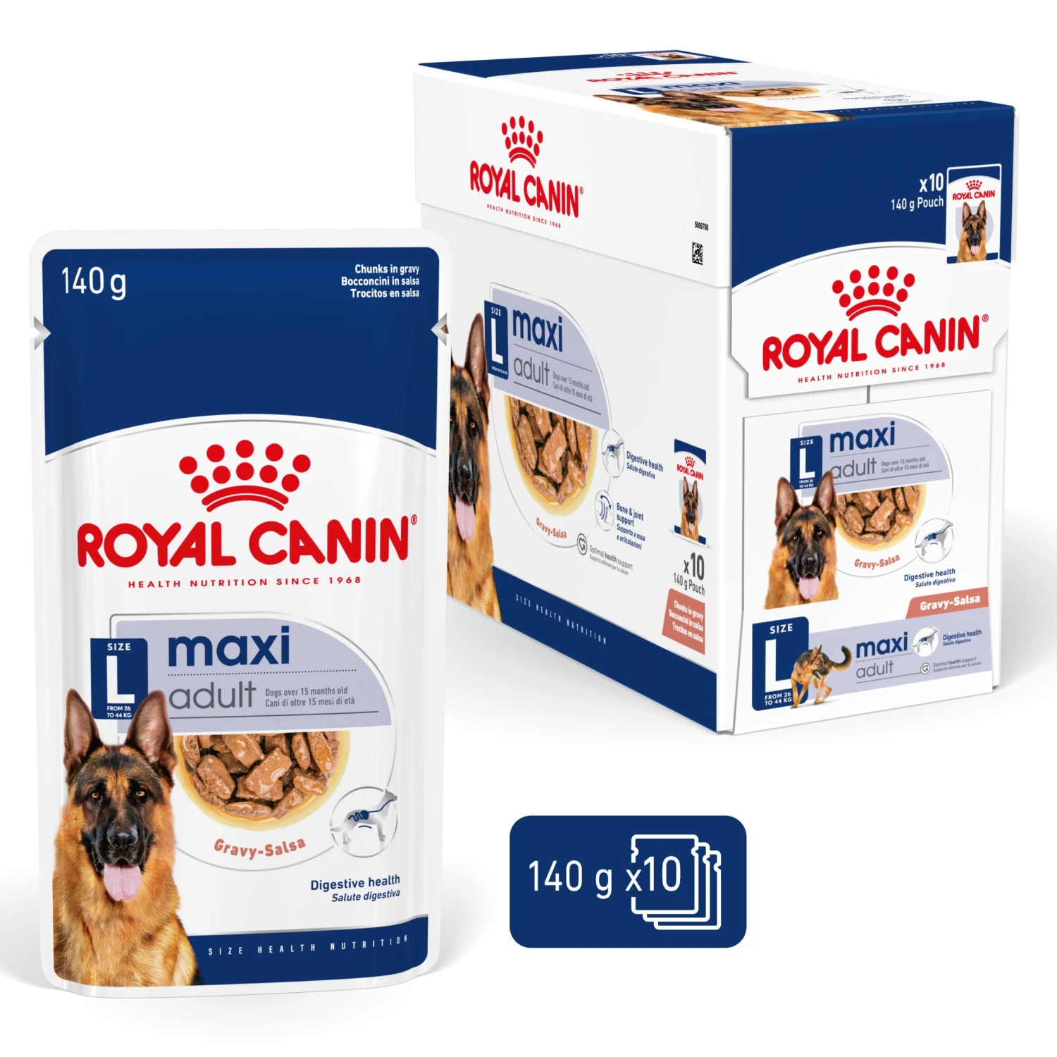 Royal Canin Maxi Adult Wet Dog Food Pouches 140g X 10 4 Royal Canin Maxi Adult Wet Dog Food Pouches 140g X 10 - Image 2