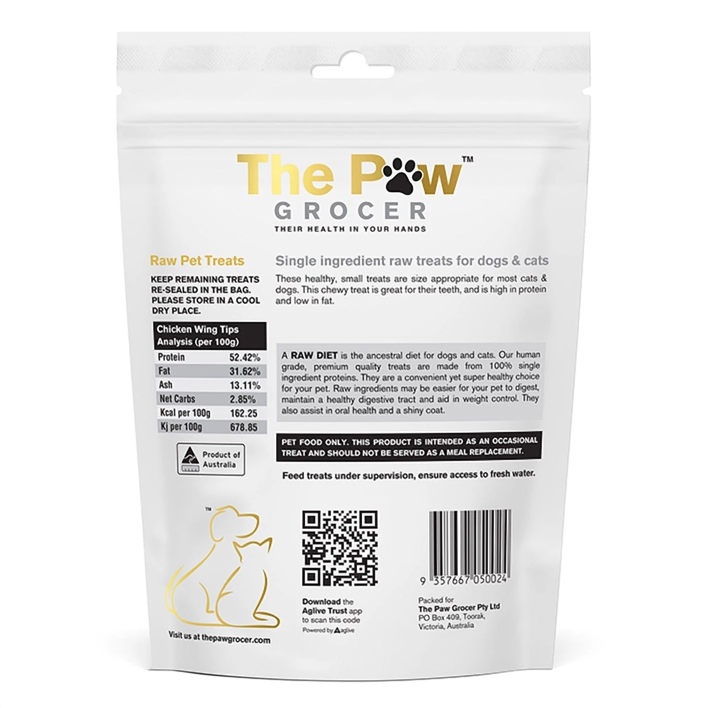 The Paw Grocer Freeze Dried Dog And Cat Treats Dried Chicken Wing Tips 90g 4 The Paw Grocer Freeze Dried Dog And Cat Treats Dried Chicken Wing Tips 90g - Image 2