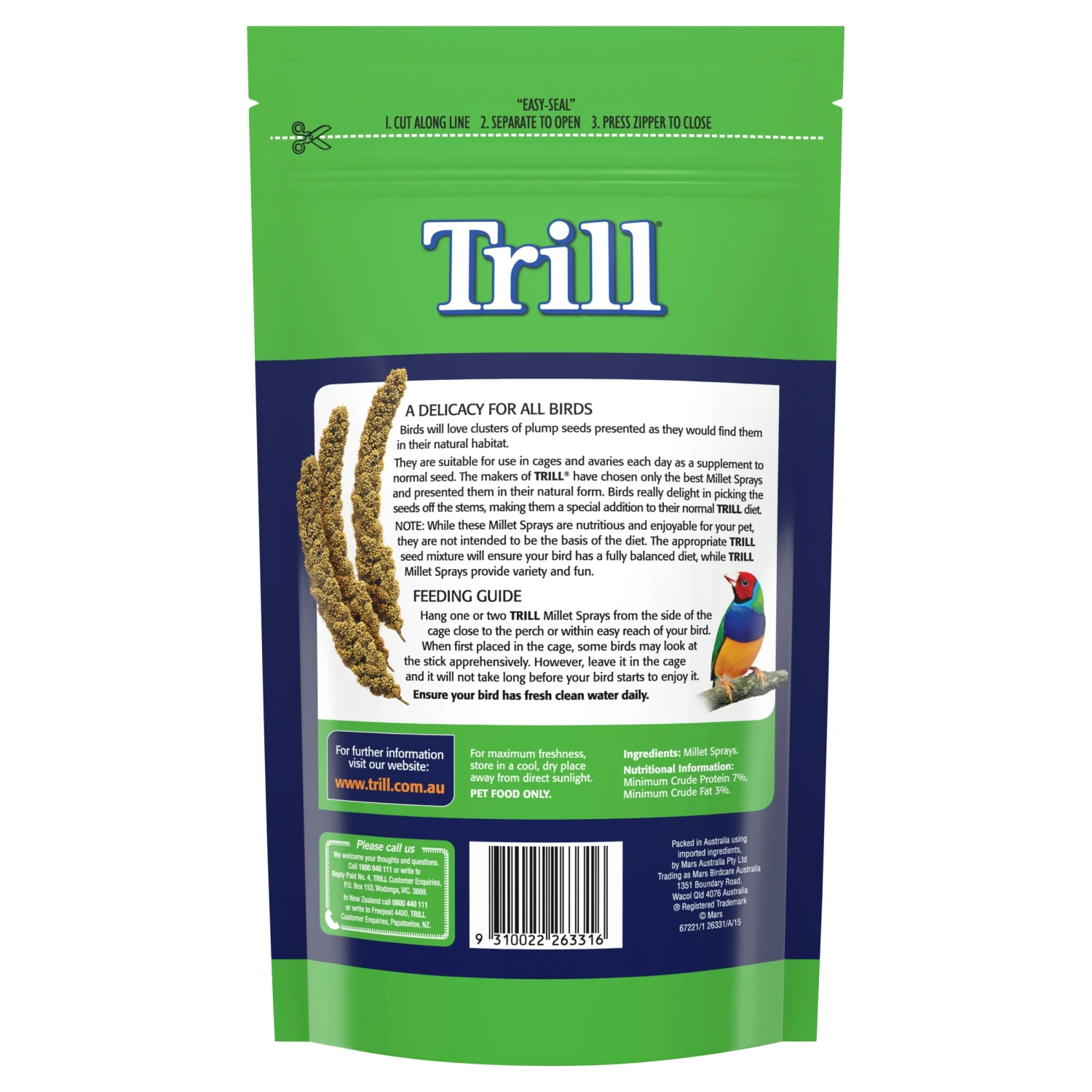 Trill Millet Sprays 150g 4 Trill Millet Sprays 150g - Image 2