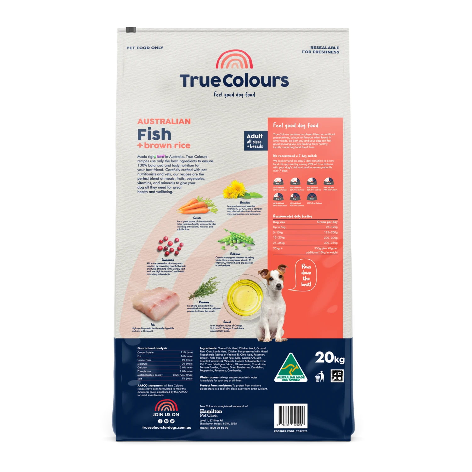 True Colours Adult Fish & Brown Rice Dry Dog Food 4 True Colours Adult Fish & Brown Rice Dry Dog Food - Image 2