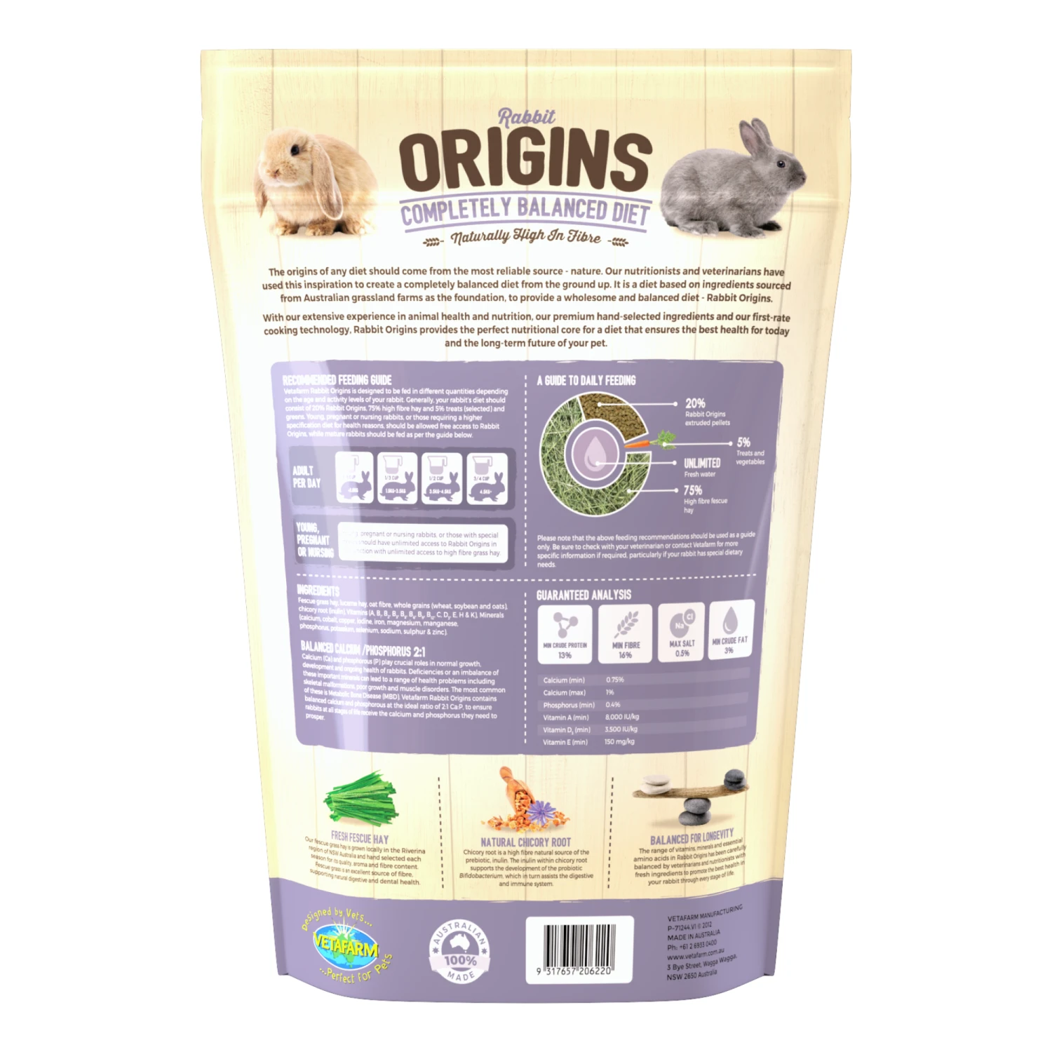 Vetafarm Origins Rabbit Food 4 Vetafarm Origins Rabbit Food - Image 2