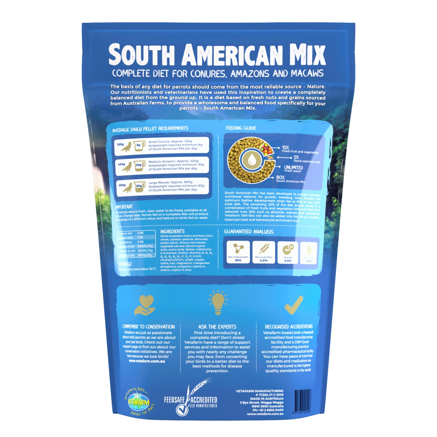 Vetafarm South American Mix Bird Food 4 Vetafarm South American Mix Bird Food - Image 2