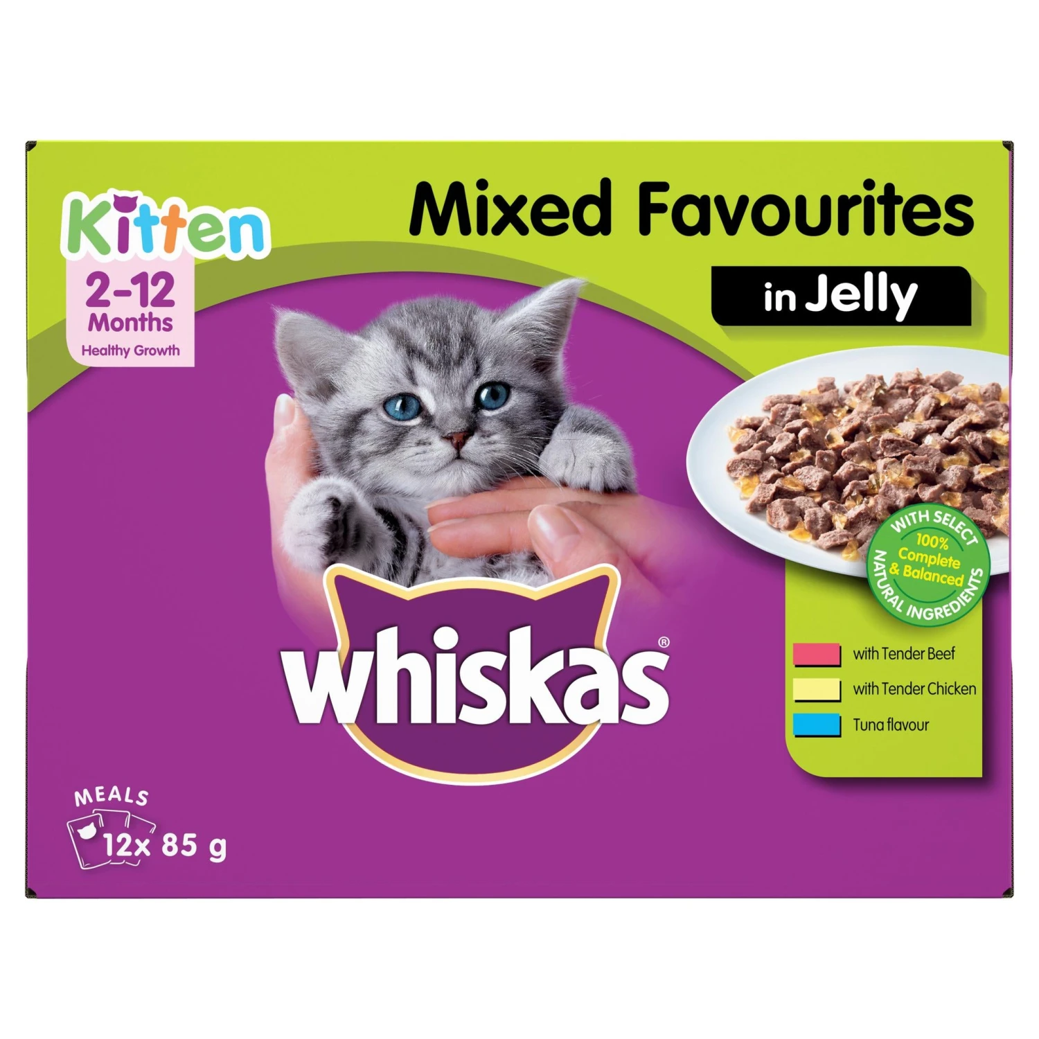 Whiskas Favourites Kitten Mixed Favourites In Jelly 85g X 12 4 Whiskas Favourites Kitten Mixed Favourites In Jelly 85g X 12 - Image 2