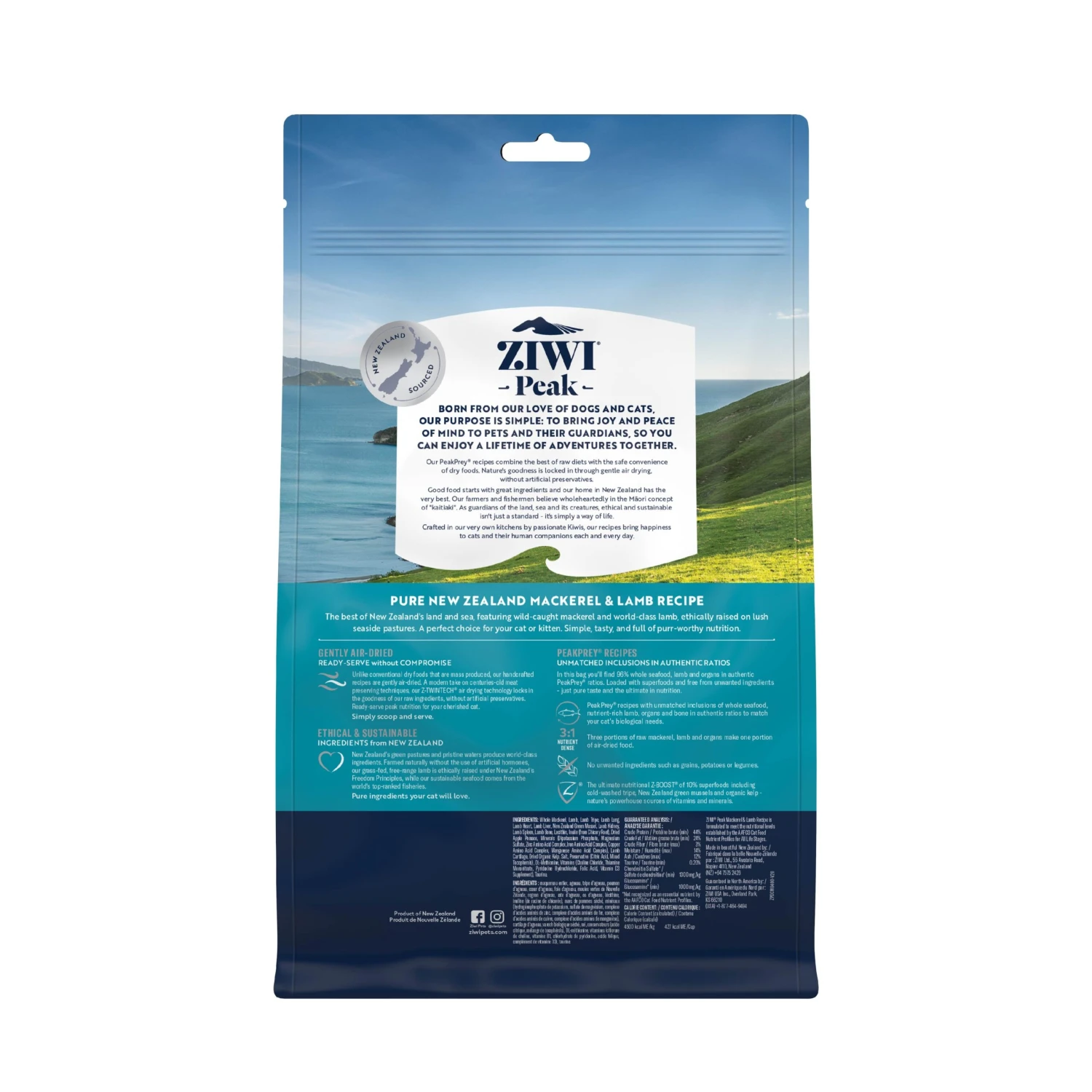 Ziwi Peak Cat Food Air Dried Mackerel & Lamb 4 Ziwi Peak Cat Food Air Dried Mackerel & Lamb - Image 2