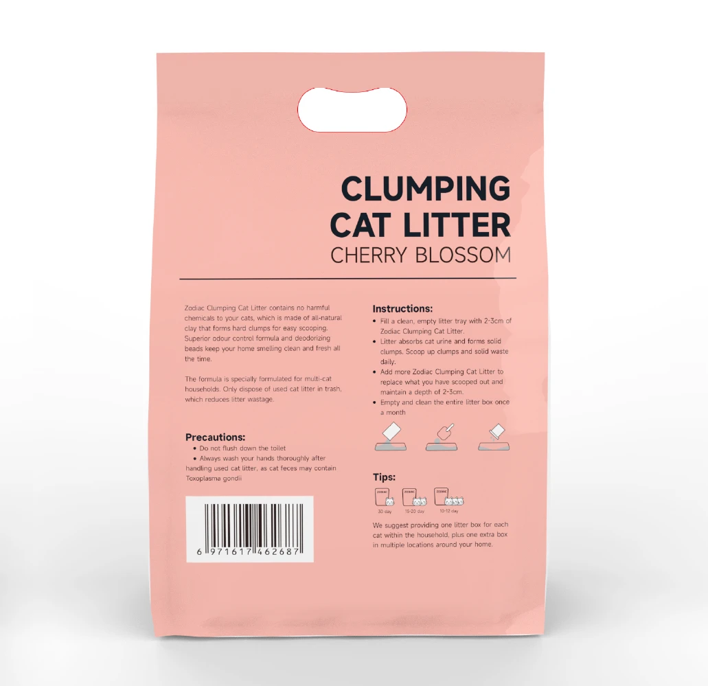 ZODIAC Clumping Cat Litter Cherry Blossom 6kg 4 ZODIAC Clumping Cat Litter Cherry Blossom 6kg - Image 2