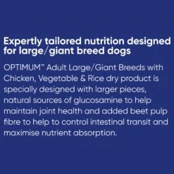 Optimum Chicken Vegetables And Rice Large Breed Adult Dry Dog Food 18kg -Pet Supplies Shop 10 optimum chicken vegetables with rich large breed adult dry dog food 18kg
