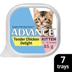 Advance Tender Chicken Delight Kitten Wet Cat Food Trays 85g X 7 -Pet Supplies Shop 11 advance tender chicken delight kitten wet cat food trays 85g x 7