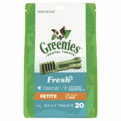 Greenies Dog Fresh Mint Dental Health Treats For Petite Dogs 340g