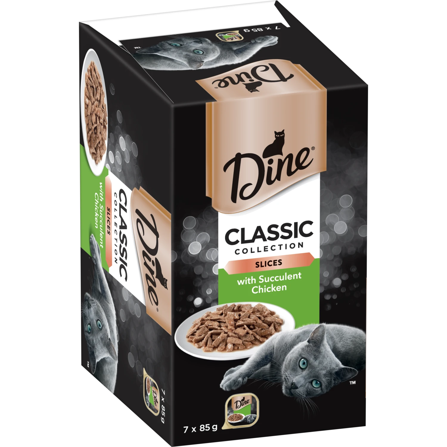 Dine Classic Slices With Succulent Chicken Multipack Wet Cat Food 85g X 7 3 Dine Classic Slices With Succulent Chicken Multipack Wet Cat Food 85g X 7