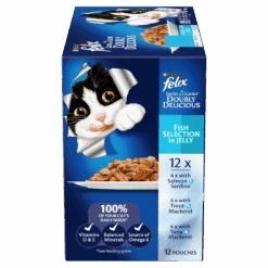 Felix Double Delicious Fish Selection In Jelly Adult Wet Cat Food 85g X 12 8 Felix Double Delicious Fish Selection In Jelly Adult Wet Cat Food 85g X 12 -Pet Supplies Shop 12387081388062