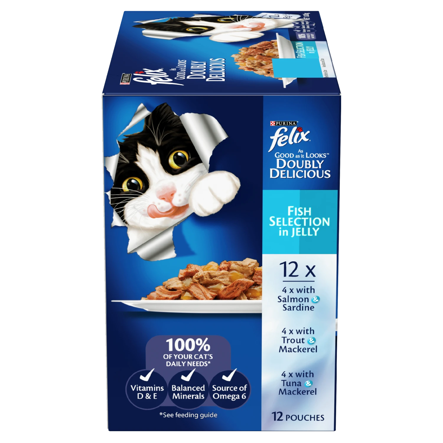 Felix Double Delicious Fish Selection In Jelly Adult Wet Cat Food 85g X 12 5 Felix Double Delicious Fish Selection In Jelly Adult Wet Cat Food 85g X 12 - Image 3